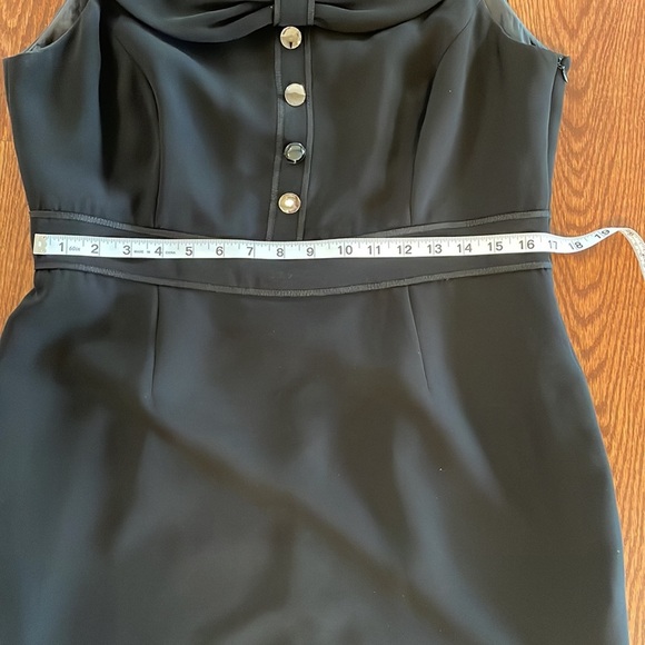 TAHARI Arthur S. Levine staple career black sheath dress O/S round collar 12P - Picture 10 of 14
